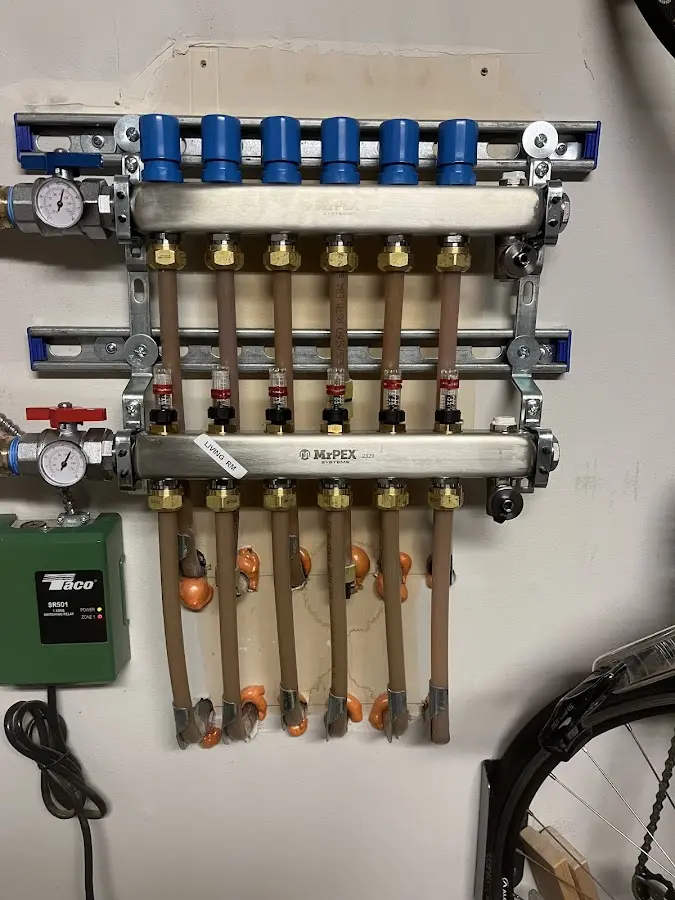 Plumber performing Gas Line Installation at a residential property in Farley